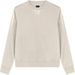 add, Ronde Hals Sweatshirt Beige, Dames, Maat:L