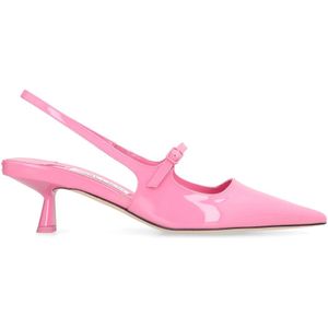 Jimmy Choo, Schoenen, Dames, Roze, 39 EU, Lakleren Slingback Pumps