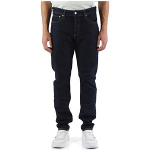 Calvin Klein Jeans, Jeans, Heren, Blauw, W34, Katoen, Regular Taper Jeans Vijf Zakken