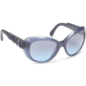 Chanel Vintage, Pre-owned Plastic sunglasses Blauw, Dames, Maat:ONE Size