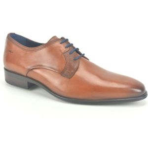 Fluchos, Schoenen, Heren, Bruin, 44 EU, Stijlvolle Cognac Print Geklede Schoenen