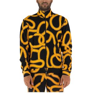 Marcelo Burlon, Sweatshirts & Hoodies, Heren, Veelkleurig, M, Snake Slim Track Rits Sweater