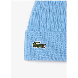 Lacoste, Accessoires, Heren, Blauw, ONE Size, Wol, Blauwe Gebreide Muts