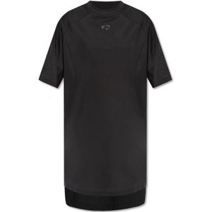 Y-3, T-shirt jurk Zwart, Dames, Maat:S