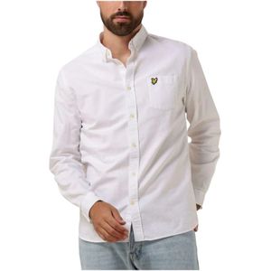 Lyle & Scott, Overhemden, Heren, Wit, S, Katoen, Casual Regular Fit Oxford Overhemd