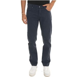 Harmont & Blaine, Broeken, Heren, Blauw, 2Xl, Slim Fit Casual Broek