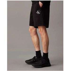 Calvin Klein, Korte broeken, Heren, Zwart, XL, Katoen, Zwarte Katoenen Shorts - Rechte pasvorm