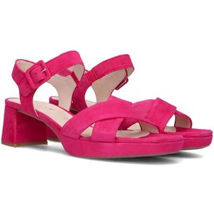 Gabor, Schoenen, Dames, Roze, 37 EU, Suède, Roze Suède Kruisband Sandalen