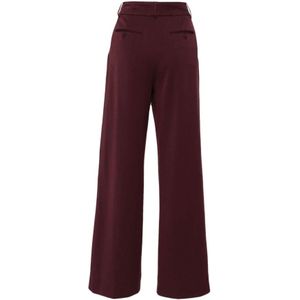 Staud, Broeken, Dames, Rood, L, Polyester, Wijde Pijp Prins Broek