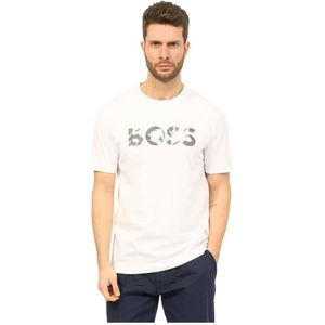 Hugo Boss, Tops, Heren, Wit, S, T-Shirts