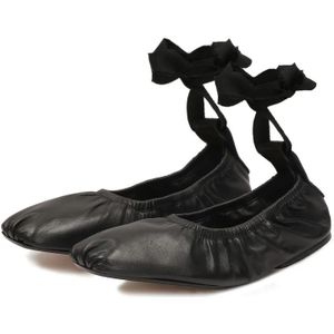 Kazar Studio, Schoenen, Dames, Zwart, 36 EU, Leer, Zwarte leren ballerina's