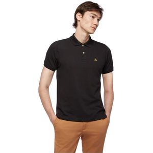 Brooks Brothers, Tops, Heren, Zwart, XS, Katoen, Meteorietkleurig Slim Fit Golden Fleece Stretch Supima Polo Shirt