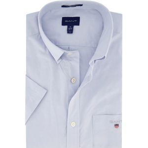 Gant, Casual overhemd met korte mouw in lichtblauw Blauw, Heren, Maat:M