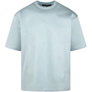 Low Brand, Tops, Heren, Blauw, XL, Katoen, T-Shirts