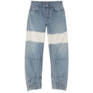 Jil Sander, Jeans, Dames, Veelkleurig, S, Katoen, Blauwe Jeans met Color-Block Design
