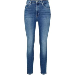 Calvin Klein Jeans, Jeans, Dames, Blauw, W25, Denim, Hoge taille super skinny enkel jeans