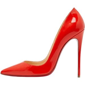 Christian Louboutin Pre-owned, Tweedehands leren hakken Rood, Dames, Maat:38 EU