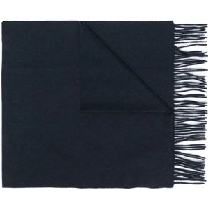 Giorgio Armani, Winter Scarves Blauw, Heren, Maat:ONE Size