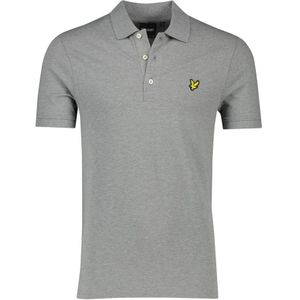 Lyle & Scott, Tops, Heren, Grijs, M, Katoen, Grijze poloshirt met korte mouwen