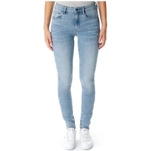 G-star, Jeans, Dames, Blauw, W34 L32, Denim, Highwaist Skinny Fit Jeans met 3D Plooien