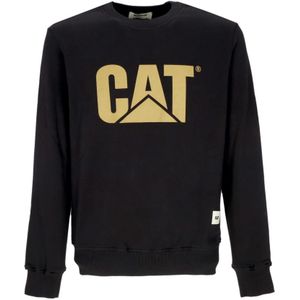 Cat, Sweatshirts & Hoodies, Heren, Zwart, XL, Logo Crewneck Sweatshirt Streetwear Zwart