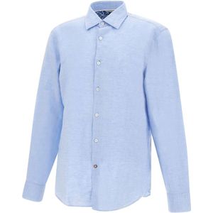 Hugo Boss, Casual Shirts Blauw, Heren, Maat:L