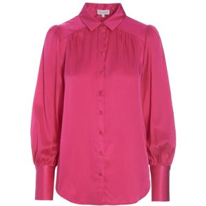 Dea Kudibal, Blouses & Shirts, Dames, Roze, S, Satijn, Fuchsia Zijden Satijnen Blouse