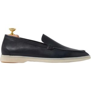 Scarosso, Ludovico Loafers - Handgemaakte Italiaanse leren schoenen Zwart, Heren, Maat:43 1/2 EU