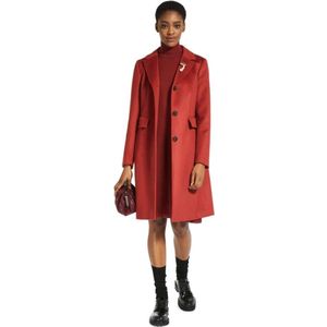 Max Mara Weekend, Mantels, Dames, Rood, M, Wol, Single-Breasted Coats