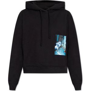 Diesel, Sweatshirts & Hoodies, Dames, Zwart, M, Katoen, ‘F-Reggy-Hood-L2’ hoodie