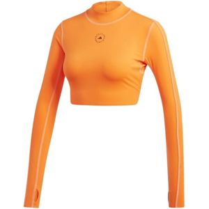 Adidas by Stella McCartney, Tops, Dames, Oranje, XS, Crop Top in Lichtblauw