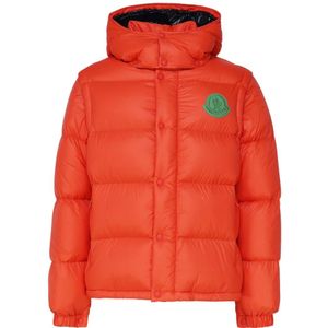 Moncler, Jassen, Heren, Oranje, L, Nylon, Cyclone Jas voor Mannen