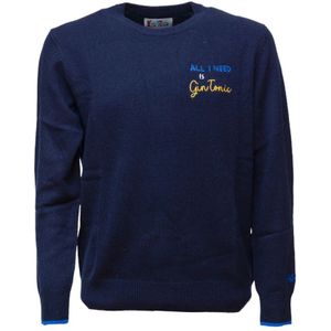 MC2 Saint Barth, Round-neck Truien Blauw, Heren, Maat:S