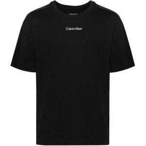 Calvin Klein, Heren T-shirt Lente/Zomer Collectie Zwart, Heren, Maat:XL