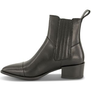 Vagabond Shoemakers, Zwarte Leren Laarzen met Elastische Sluiting Zwart, Dames, Maat:37 EU