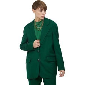 Silvian Heach, Jassen, Dames, Groen, S, Polyester, Sportjas, Regular Blazer met Zijzakken