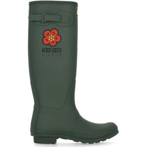 Kenzo, Groene Wellington regenlaarzen voor vrouwen Groen, Dames, Maat:40 EU