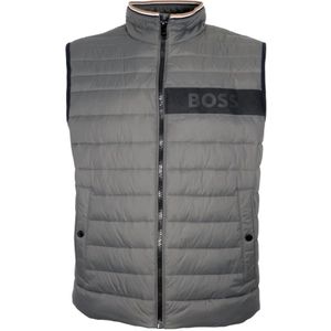 Hugo Boss, Geïsoleerd vest met waterafstotende coating Grijs, Heren, Maat:2XL