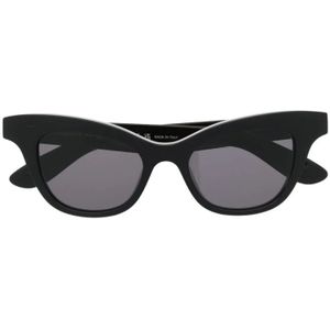 Alexander McQueen, Accessoires, Dames, Zwart, ONE Size, Zwarte Cat Eye Zonnebril