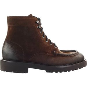 Doucal's, Schoenen, Heren, Bruin, 39 EU, Leer, Winterse Stijl Upgrade: Combat Boots