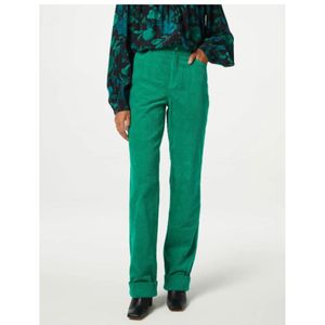 Fabienne Chapot, Broeken, Dames, Groen, M, Katoen, Corduroy Rechte Broek