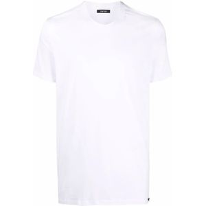Tom Ford, Witte Stretch Katoen-Modal T-shirt Wit, Heren, Maat:S