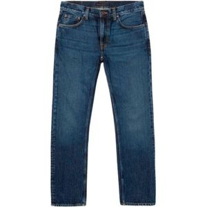 Nudie Jeans, Jeans, Heren, Blauw, W28 L32, Katoen, Gritty Jackson Organische Katoenen Jeans