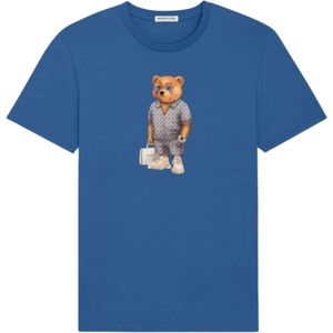 Baron Filou, Blauwe Jersey T-shirts en Polos Blauw, Heren, Maat:XL
