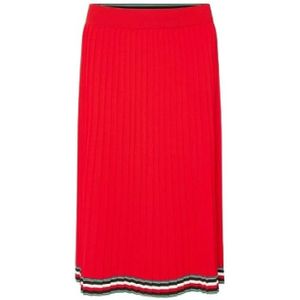 Tommy Hilfiger, Casual Geplooide Midi Rok Rood, Dames, Maat:L