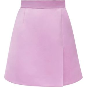 Nina Ricci, Rokken, Dames, Paars, L, Satijn, Lila Satijnen A-Lijn Mini Rok