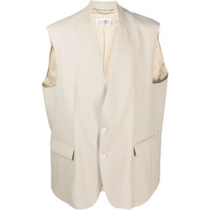 MM6 Maison Margiela, Vests Beige, Heren, Maat:S