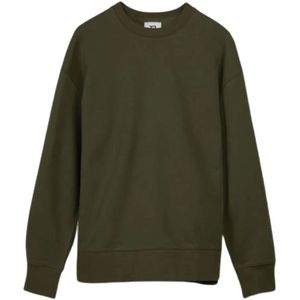 Y-3, Sweatshirts & Hoodies, Heren, Groen, S, Klassieke Logo Sweatshirt