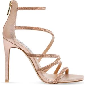 Steve Madden, Roze Goud Str Hoge Hak Sandalen Roze, Dames, Maat:40 EU