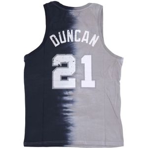 Mitchell & Ness, Sport, Heren, Veelkleurig, S, Katoen, NBA Tie Dye Tank Tim Duncan